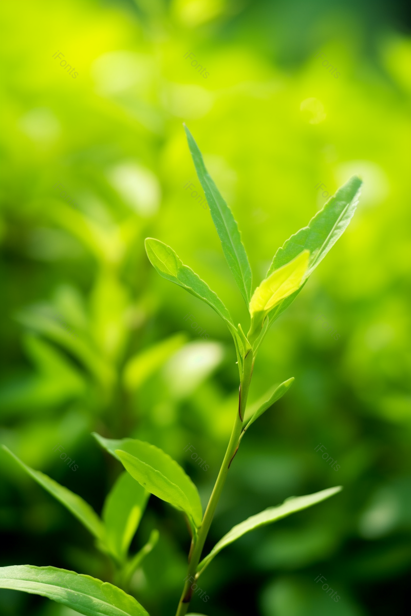 绿色正在生长中的茶叶幼苗,高清,摄影图,摄影图片,图片大全,摄影图免费下载